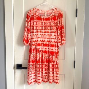 Women’s tie dye semi casual sun dress